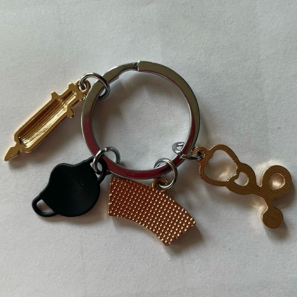 Key Chain New Lot of 4 Nursing Fun Charms Key Ring
Nursing Cap Stethoscope Mask - Picture 3 of 3